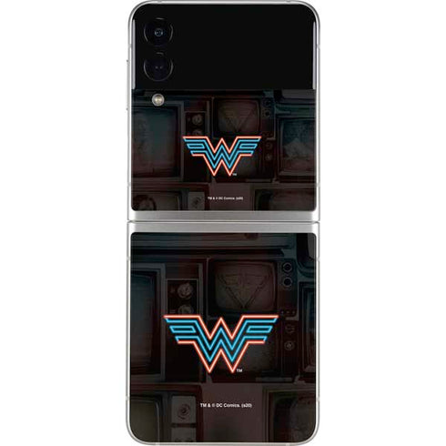Wonder Woman 1984 (2020) Neon Logo Galaxy Z Flip3 5G Skin